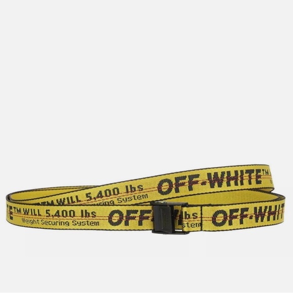 EUC Unisex One Size Off-White Mini Industrial Belt SS19 In Yellow & Black Color - Picture 8 of 14
